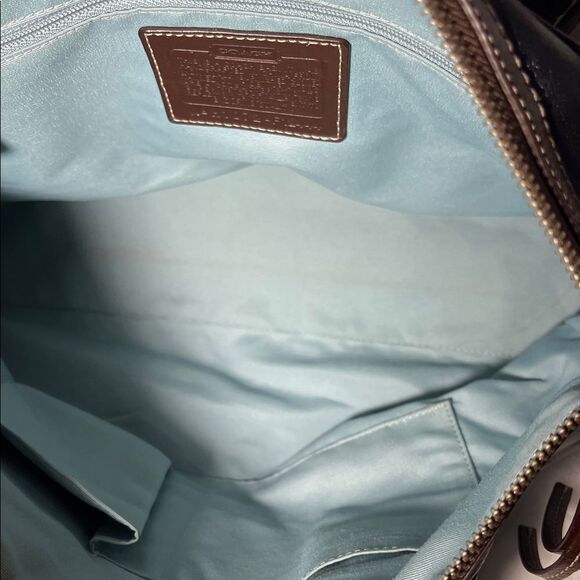 Coach Hamilton Black and Brown Leather Tote - F12444 - Picture 9 of 14